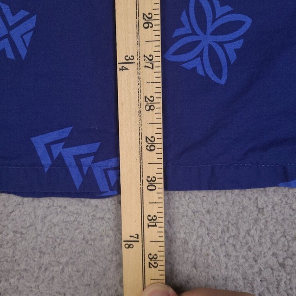 Vintage RJC Hawaiian Shirt Mens Large Blue‎ Tribal Turtle Button Down USA Made - Picture 15 of 15